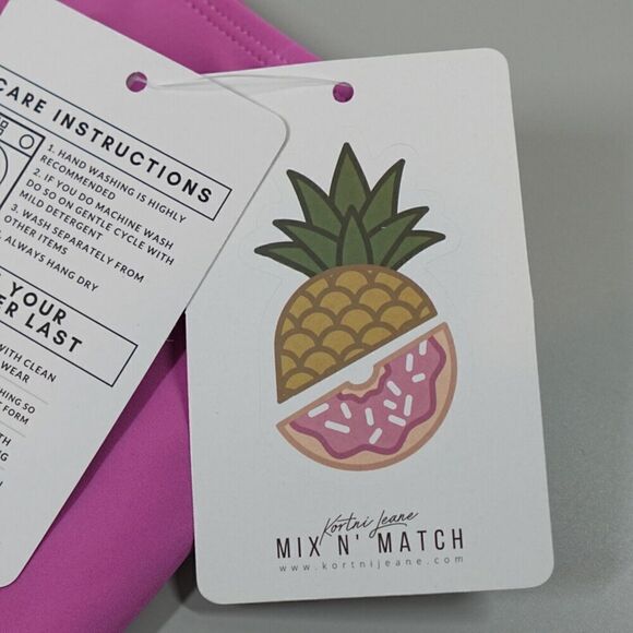 KORTNI JEANE Bikini Bottom XS Purple Tie-Up Front Retro Flattering - Picture 4 of 15